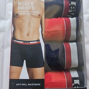 Levi's Boxer Briefs - Red, Blue, and Gray